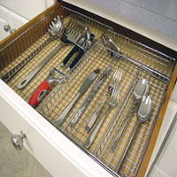 Expandable Chromed Steel Cutlery Drawer Organizer Expandable Chromed Steel Cutlery Drawer Organizer