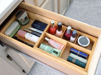 Expandable Wood Cosmetic Drawer Organizer